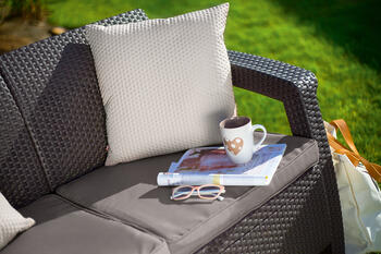 Садовый диван двухместный Corfu Love Seat коричневый (29197359599)