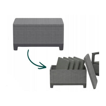Dārza galdiņš/uzglabāšanas kaste Scandi Storage Table pelēks (29214803ECV)