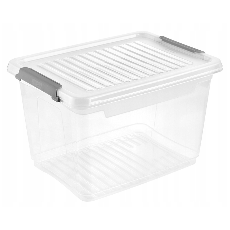 Kaste ar vāku clipbox Leonie 37,5x28,5x23,5cm 16,6L caurspīdīga (0611159004)