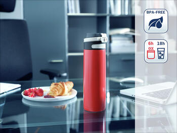 LEIFHEIT Termokrūze Flip 600ml sarkana (103273)