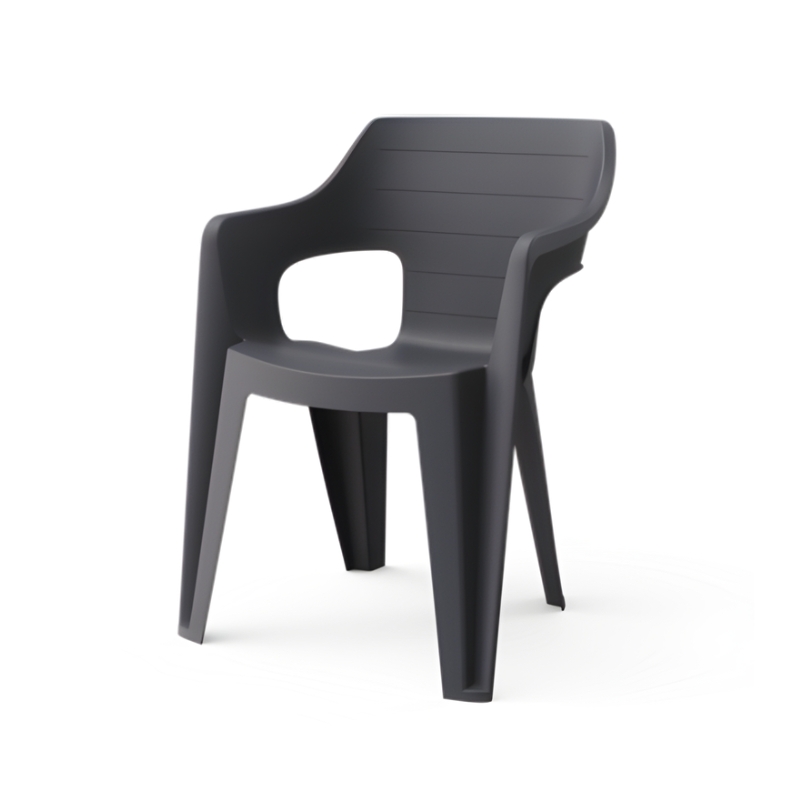 Dārza krēsls Bilbao Low Back pelēks (29213634939)