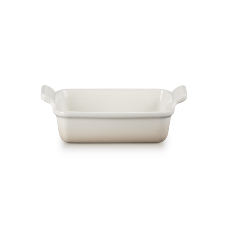 Le Creuset Cepamtrauks taisnstūra Heritage akmens masas 19x14cm / 1,1L balts (02115811)