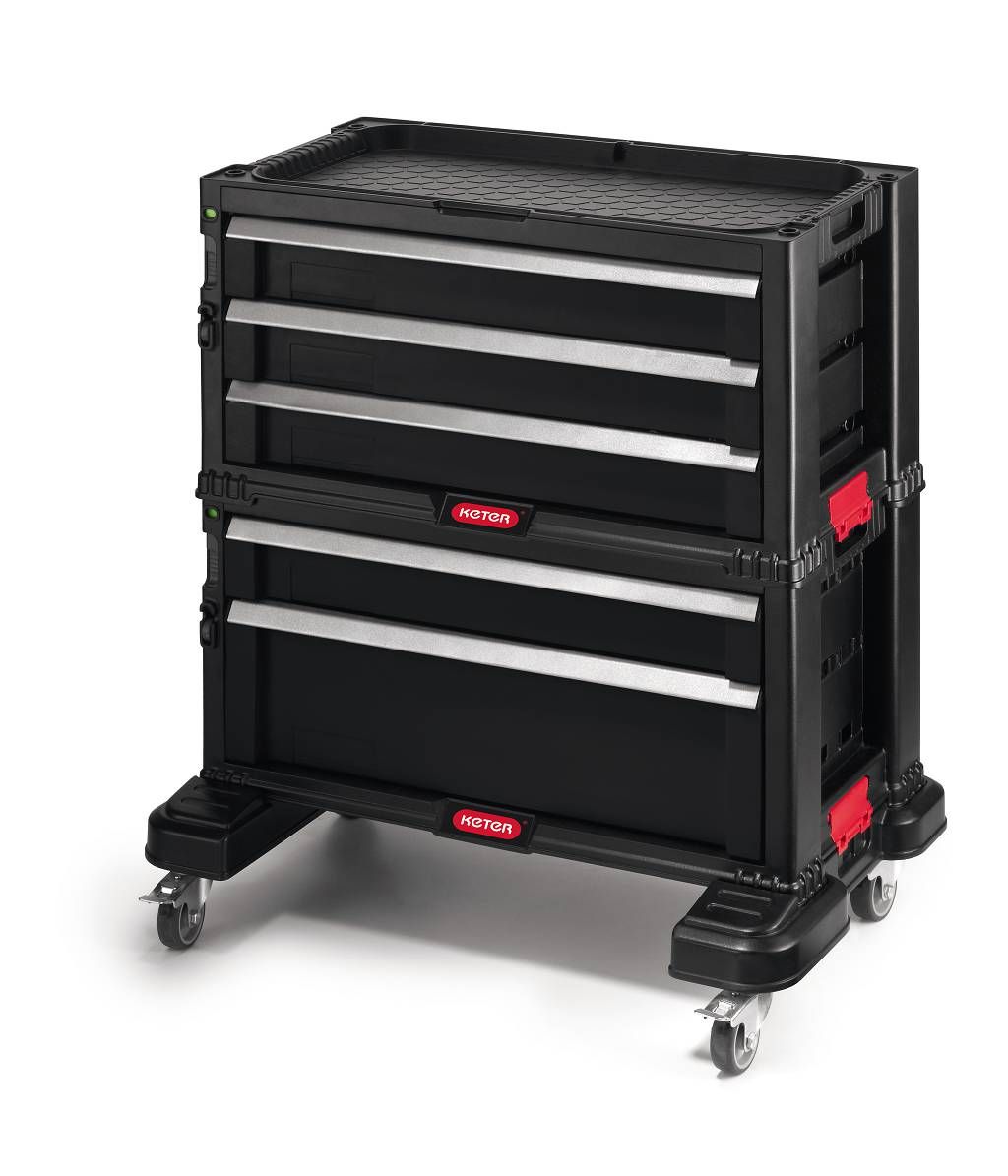 Instrumentu lāde ar 5 atviktnēm uz riteņiem Drawers Tool Chest Set 56,2x28,9x50,2cm (30199301)