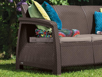 Dārza dīvāns trīsvietīgs Corfu Love Seat Max brūns (29197959599)
