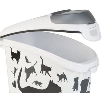 Trauks barības uzglabāšanai Love Pets Dogs 10kg 23L 23,2x49,7x50,3cm melni suņi (0803882P96)