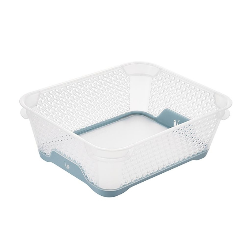 Groziņš mini A6 ar pretslīdes funkciju Jonas 20x16x7cm caurspīdīgs/zils (0610369680)