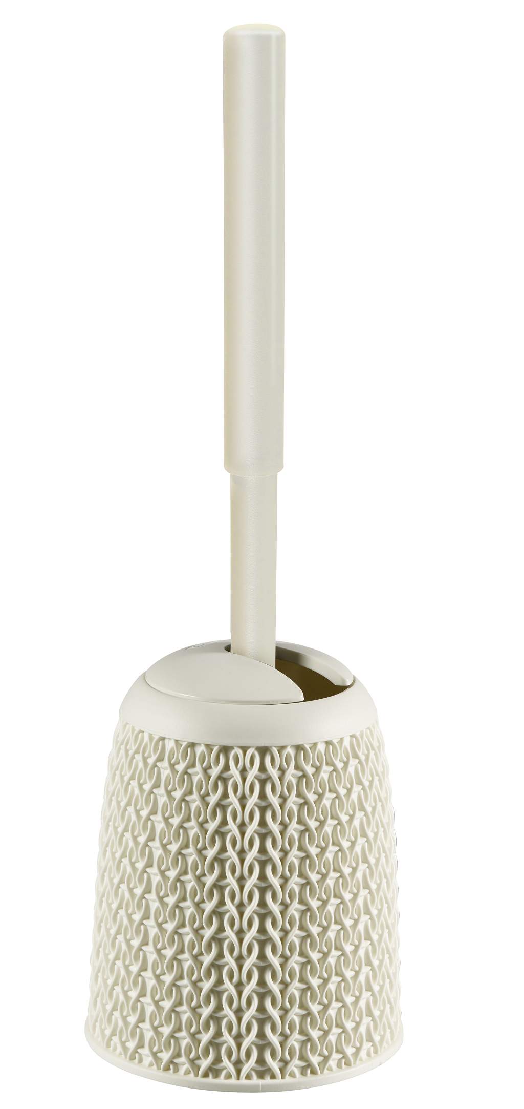 Tualetes poda birste ar turētāju Knit Ø14x43cm balts (0802004X64 )