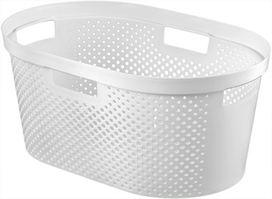 Корзина для белья Infinity Recycled 40л 59x39x27cм белая (0804755N23)