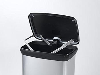 Pedāļspainis metalizēts Deco Bin 50L sudraba (0802162582)