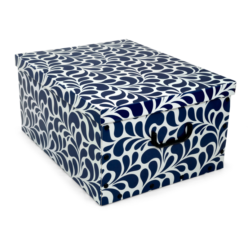 Коробка картонная 49x39x25см Big Box Goccia ассорти, синий / светло-серый / бордовый (128982001)