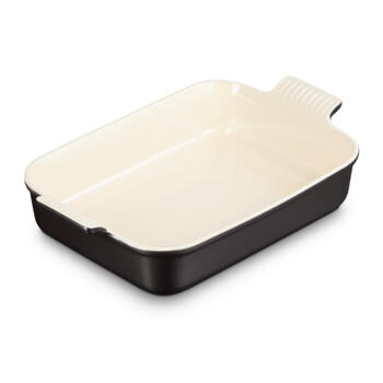 Le Creuset Cepamtrauks taisnstūra Heritage akmens masas 32x24cm / 4L melns (02110325)