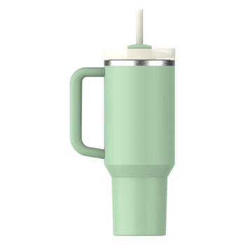 Термокружка с трубочкой The Quencher H2.O FlowState Tumbler 1,18 л фисташкового цвета (2813230063)