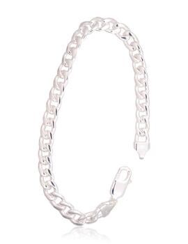 Sudraba ķēdīte Kartjē 7 mm #2400139-bracelet, Sudrabs 925°. Izmērs: 21. Svars: 22.1