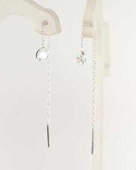 Серебряные серьги #2202724_CZ, Серебро 925°, Цирконы. Вес: 0.7