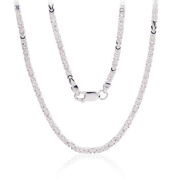 Sudraba ķēdīte Bizantija 2.5 mm #2400147, Sudrabs 925°. Izmērs: 50. Svars: 17.5