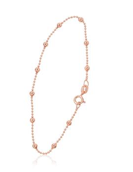 Sudraba ķēdīte Krellītes 1-3 mm #2400058(PAu-R)-bracelet, Sudrabs 925°, sarkanais zelts (pārklājums). Izmērs: 18. Svars: 1.9
