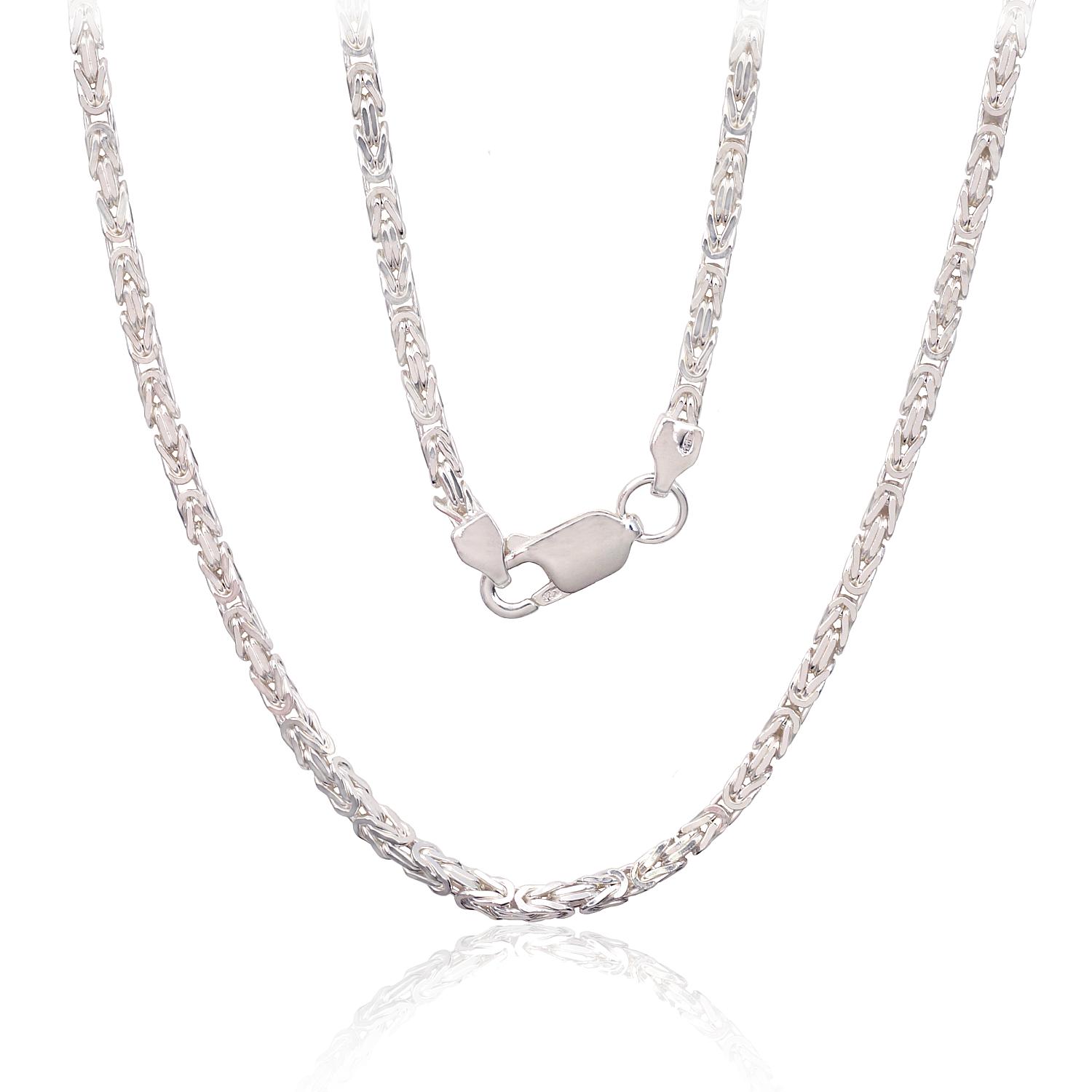Sudraba ķēdīte Bizantija 2.1 mm #2400148, Sudrabs 925°. Izmērs: 55. Svars: 19.6