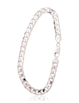 Sudraba ķēdīte Kartjē 6 mm , dimantu apstrādājums #2400146-bracelet, Sudrabs 925°. Izmērs: 22. Svars: 16.3