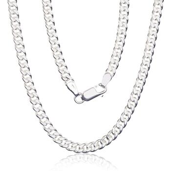 Sudraba ķēdīte Kartjē 4 mm #2400141, Sudrabs 925°. Izmērs: 55. Svars: 24.1
