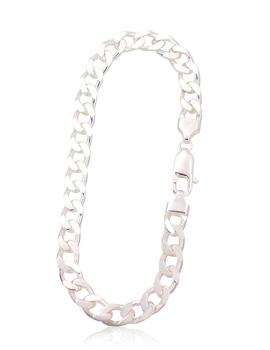 Sudraba ķēdīte Kartjē 7.5 mm #2400145-bracelet, Sudrabs 925°. Izmērs: 22. Svars: 17.7
