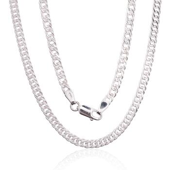 Sudraba ķēdīte Rombs 4 mm , dimantu apstrādājums #2400098, Sudrabs 925°. Izmērs: 50. Svars: 10.9