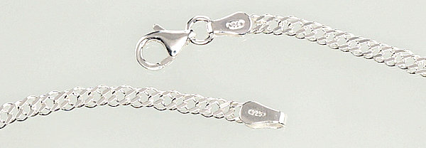 Sudraba ķēdīte Rombs 2,8 mm , dimantu apstrādājums #2400064, Sudrabs 925°. Izmērs: 70. Svars: 8.8