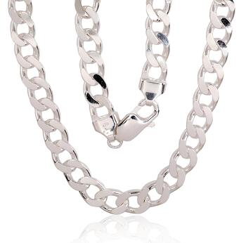 Sudraba ķēdīte Kartjē 7.5 mm #2400145, Sudrabs 925°. Izmērs: 50. Svars: 40.9