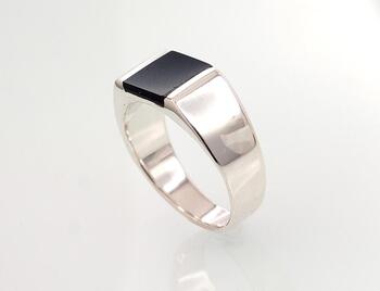 Серебряное кольцо #2101352_ON, Серебро 925°, Оникс. Размер: 20.5. Вес: 10.4