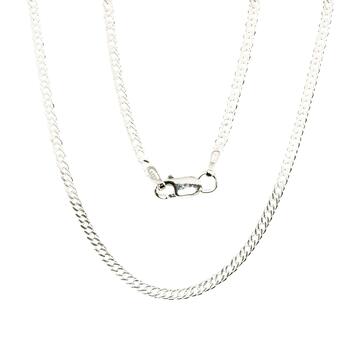 Sudraba ķēdīte Rombs 2 mm , dimantu apstrādājums #2400079, Sudrabs 925°. Izmērs: 50. Svars: 3.7