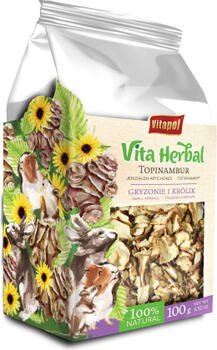 Vitapol VITA HERBAL for small animals jerusalem artichokes 100g - Papildu barība grauzējiem ar topinambūru (ZVP-4126)