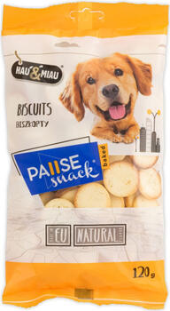 HAU & MIAU BAKED biscuits, 120 g - дополнительный корм для собак, бисквитное печенье (HM-8612)