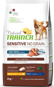 NT DOG SENSITIVE NO GRAIN ADULT MINI TROUT 2 KG - Безглютеновый корм с форелью для взрослых собак маленьких и очень маленьких пород (927775)
