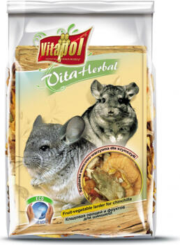 Vitapol VITA HERBAL augļu un darzeņu papildbarība šīnšilām 100 g (ZVP-4122)