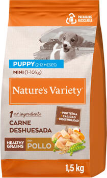Nature's Variety Dog Healthy Grain Puppy Mini Chicken Free Range 1,5kg - полнорационный корм для щенков мелких пород (2–12 месяцев) (967031)
