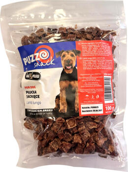HAU&MIAU dog treat, lamb lung, pieces, 1cm 100g - дополнительный корм для собак, вкусные кубики из легкого ягненка, 1 см (HM-8417)