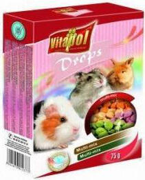 Vitapol COMPLEMENTARY DROPS multi mix for rodents and rabbit 75g - Papildbarības maisījums grauzējiem un trušiem. (ZVP-1037)