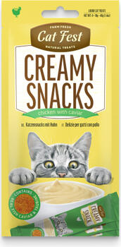 CatFest крем-лакомство с курицей и икрой 4 × 10г (79215090)
