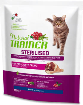 NT CAT ADULT STERILISED DRY-CURED HAM&PEA 300 gr - полноценный и сбалансированный корм для стерилизованных взрослых кошек с 1 года (924918)