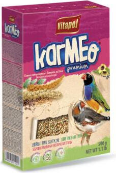 Vitapol KARMEO PREMIUM Pilnvērtīga barība zebru zuktiem un eksotiskiem putniem 500g (ZVP-0231)
