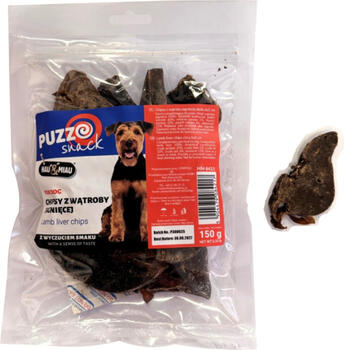 HAU&MIAU dog treat, lamb liver chips 6x3cm 150g - дополнительный корм для собак, вкусные чипсы из печени ягненка 6x3 см (HM-8421)