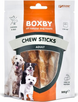 BOXBY CHEW STICKS WITH CHICKEN & BEEF 325gr - BOXBY ПАЛОЧКИ С КУРИЦЕЙ И ГОВЯДИНОЙ 325gr (8511020558)