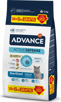 ADVANCE CAT ADULT STERILIZED TURKEY 10+2 kg - ПОЛНОРАЦИОННЫЙ КОРМ ДЛЯ ВЗРОСЛЫХ СТЕРИЛИЗОВАННЫХ КОШЕК (968858)