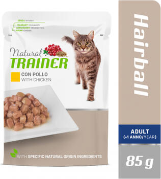 NT HAIRBALL CHICKEN BUSTA 85G - КОНСЕРВЫ С КУРИЦЕЙ ДЛЯ ВЫВЕДЕНИЯ ШЕРСТИ У ВЗРОСЛЫХ КОШЕК (12gb) (925727)
