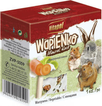 MINERAL BLOCK vegetable for rodents and rabbit 1pc 40g - Vitapol minerālu akmens ar dārzeņiem (ZVP-1059)