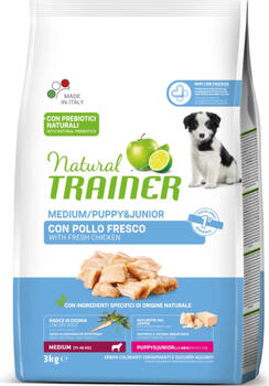 NT REGULAR MEDIUM PUPPY&JUNIOR CHICKEN 3 KG - Pilnvērtīga un sabalansēta barība ar vistu vidējo šķirņu kucēniem (963142)