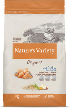 Nature's Variety Cat Original Sterilized Salmon 7 kg - Сухой корм с лососем для взрослых стерилизованных кошек (927176)