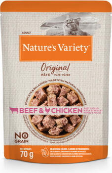 Nature's Variety Cat Original Говядина и Курица 70г - Консервы с говядиной и курицей для взрослых кошек (12gb) (927812)