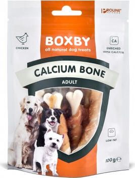 BOXBY CALCIUM BONE 100gr - BOXBY КОСТОЧКИ С КАЛЬЦИЕМ ДЛЯ ВЗРОСЛЫХ СОБАК 100gr (3520010352)