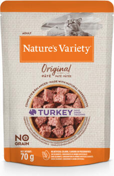 Konservi Nature's Variety Cat Original Turkey 0.070 Kg - Konservi ar tītaru pieaugušiem kaķiem (12gb) (927808)