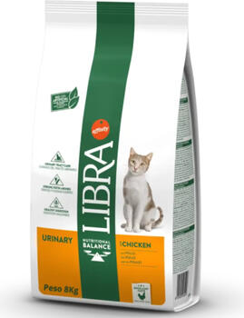 LIBRA CAT ADULT URINARY WITH CHICKEN 8kg - полноценный сухой корм для здоровья мочевыводящих путей для взрослых кошек, с курицей (965161)